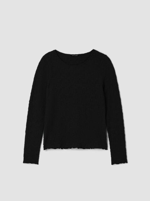 EILEEN FISHER Bubble Jacquard Round Neck Top