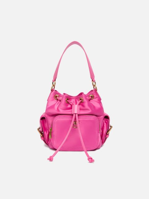 PINKO SMALL SATIN BUCKET BAG