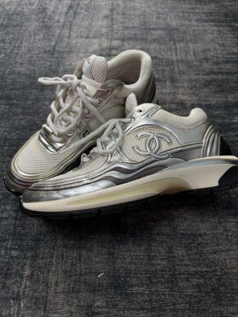 CHANEL Chanel Silver Sneakers