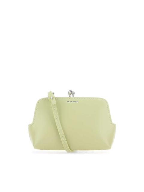 Jil Sander Jil Sander Pastel Green Leather Micro Goji Crossbody Bag