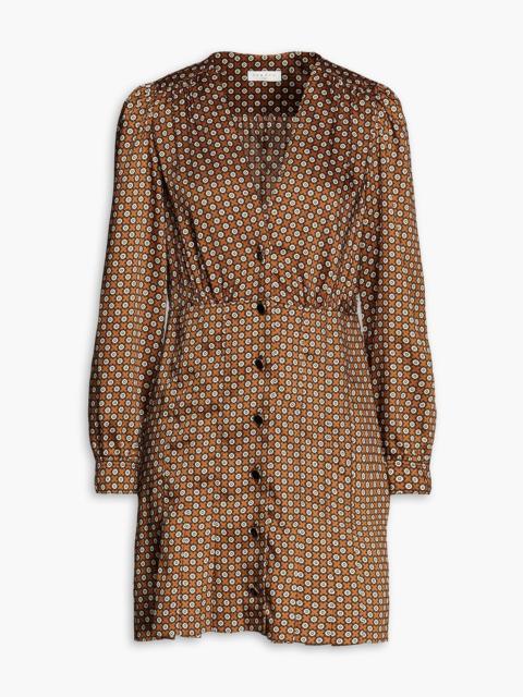 Sandro Printed twill mini dress