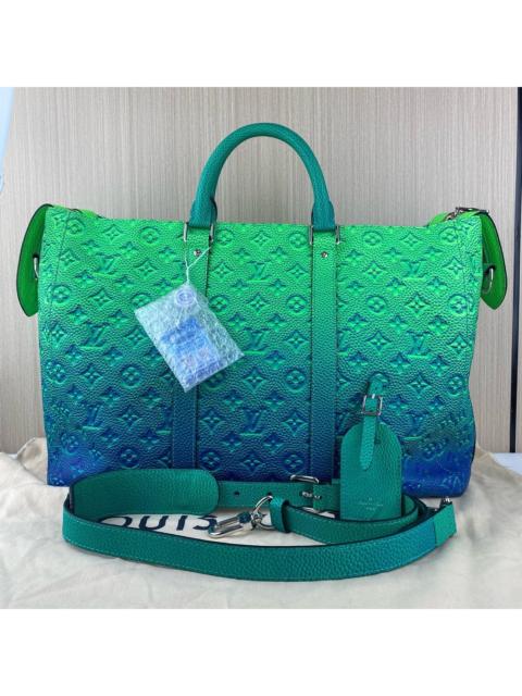 Louis Vuitton Louis Vuitton Keepall tote bag, Virgil Abloh's monogram design with neon gradient, featuring a built