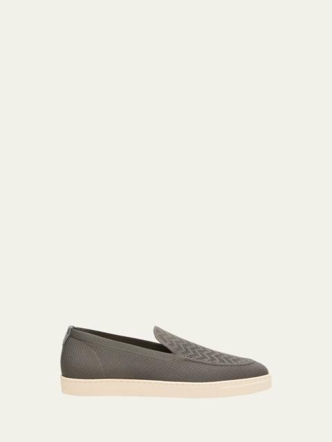 GIORGIO ARMANI Men's Divo Knit Slip-On Sneakers