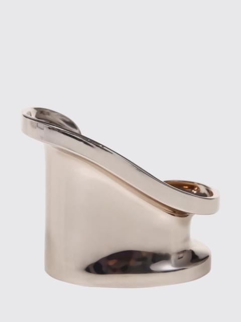 Max Mara Max Mara Women Asymmetric Rigid Bracelet Max Mara In Galvanized Metal