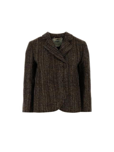 FENDI FENDI Multicolor Wool Blend Blazer New & Authentic (Women's