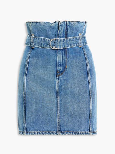Other Designers Melay belted denim mini skirt