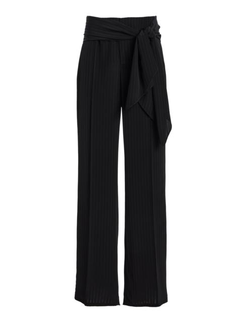 KALLMEYER Ulla Wide-Leg Tie-Waist Trousers black