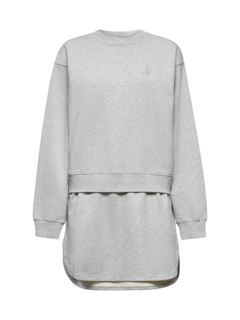 J.W. ANDERSON - Jw Anderson Women Grey Layered Sweatshirt Dress