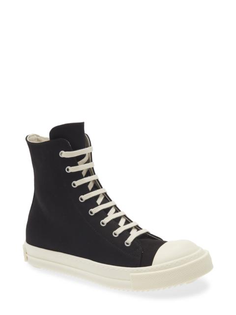 Rick Owens DRKSHDW Rick Owens DRKSHDW High Top Sneaker in Black/Milk/Milk at Nordstrom