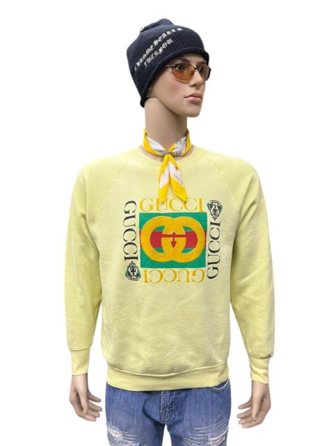 Other Designers Fruit Of The Loom - Rare Vintage Gucci Print FOTL Sweatshirt USA Made