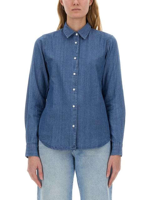 Aspesi CAMICIA REGULAR FIT IN DENIM DI COTONE