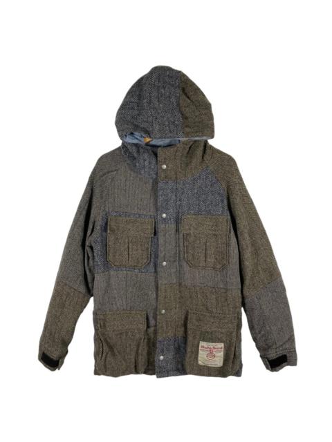 Other Designers Vintage Harris Tweed Patchwork Wool Hoodie Jacket M Size