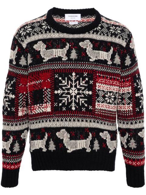 Thom Browne fair isle intarsia jumper