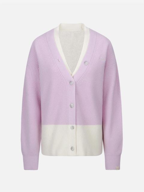 EVISU Logo Embroidered 2-in-1 Knitted Cardigan