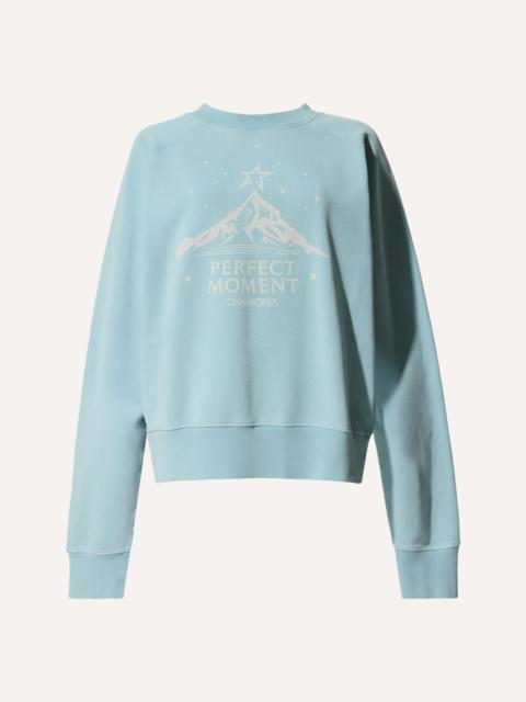 PERFECT MOMENT Vintage Logo Cotton Sweatshirt