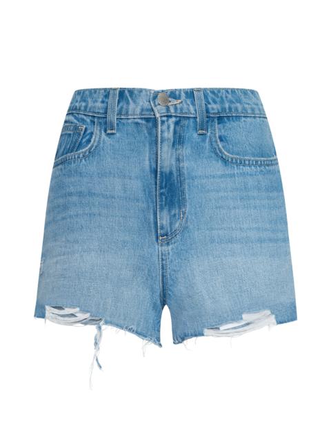 L'AGENCE Clark Distressed Jean Short