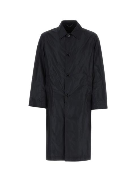 DRIES VAN NOTEN Navy Blue Polyester Overcoat