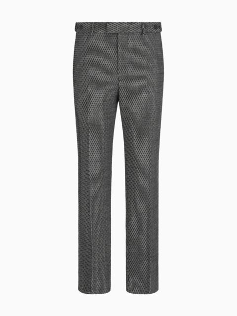 EMPORIO ARMANI ICON ARMURE VIRGIN WOOL TROUSERS