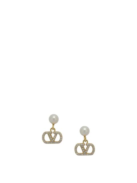 Valentino Valentino Garavani "v Logo Signature Pearl" Earrings