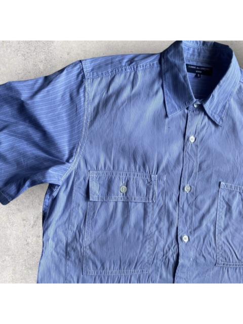 Comme Des Garçons CDGH Contrast Blue Stripe Double Pocket Shirt