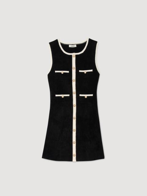 Sandro MINI VELVET KNIT DRESS