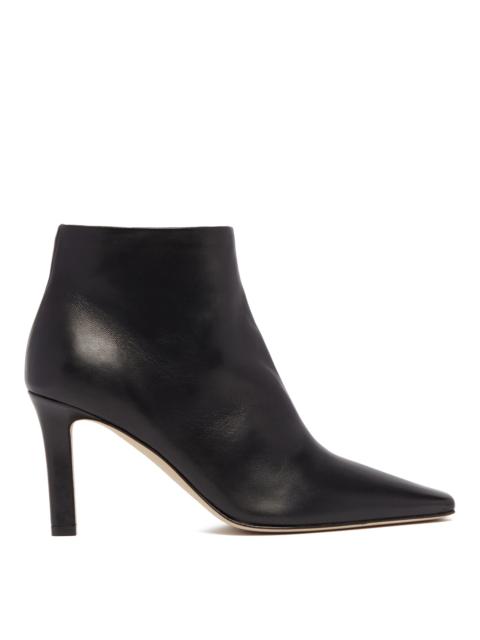 The Row Black Leather Ankle Boots