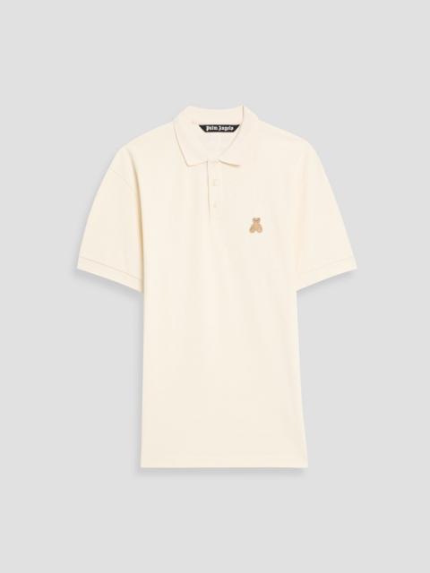 Palm Angels Appliquéd cotton-piqué polo shirt