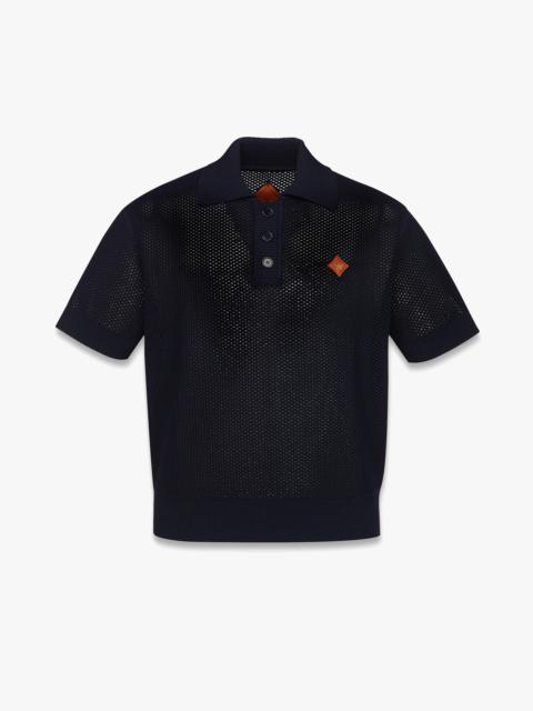 MCM Logo Patch Mesh Knit Polo