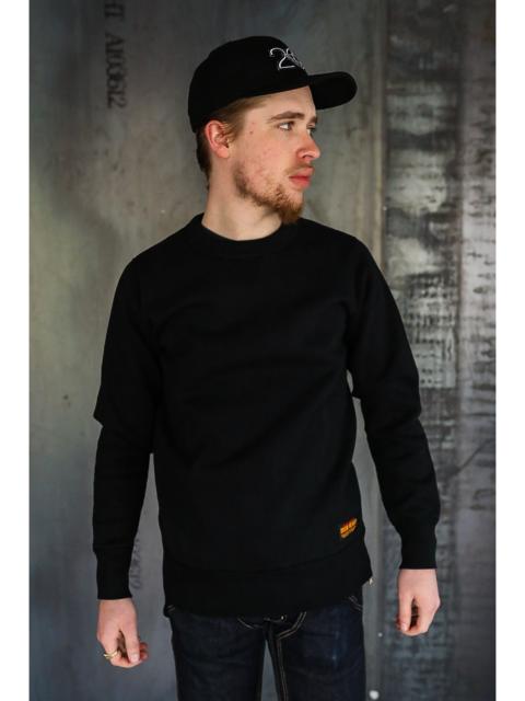Iron Heart 14OZ ULTRA HEAVYWEIGHT LOOPWHEEL COTTON CREW NECK SWEAT - BLACK IHSW-69L-BLK