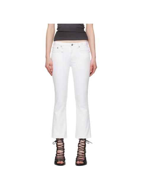 R13 White Kick Fit Jeans