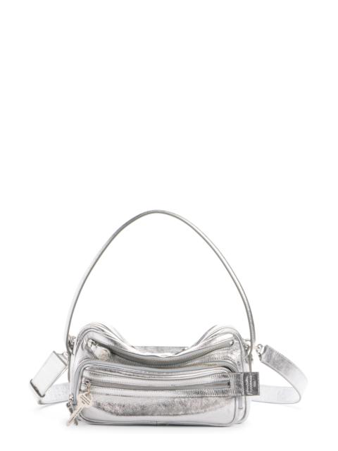 Acne Studios Acne Studios Camero Party Metallic Leather Shoulder Bag in Silver at Nordstrom