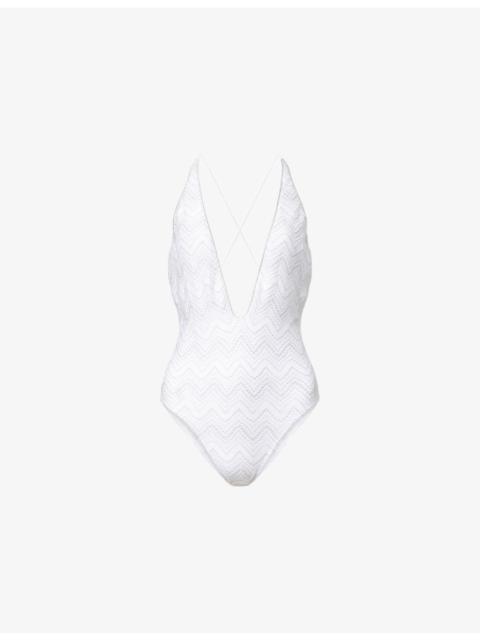 Missoni Miss 3D Chevron Zig-Zag Swimsuit