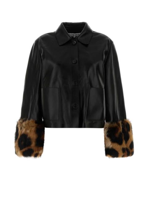 Loewe Loewe Women Black Leather Jacket