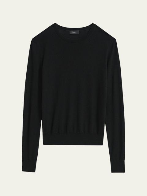 Theory Regal Merino Wool Knit Crewneck Top