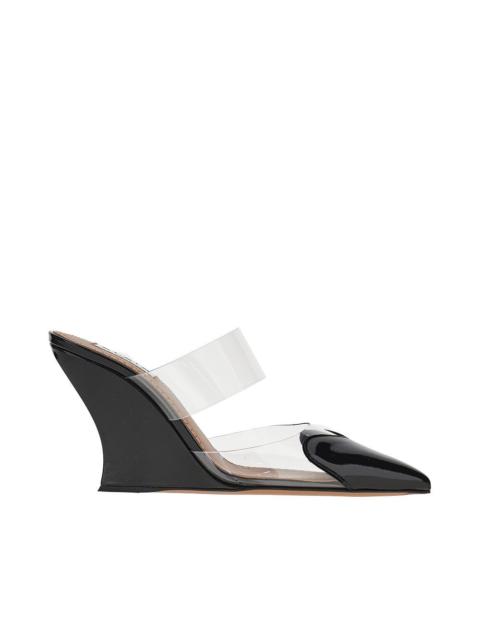 Alaïa Alaia Women Pvc And Leather 'Le Coeur' Wedge Mules
