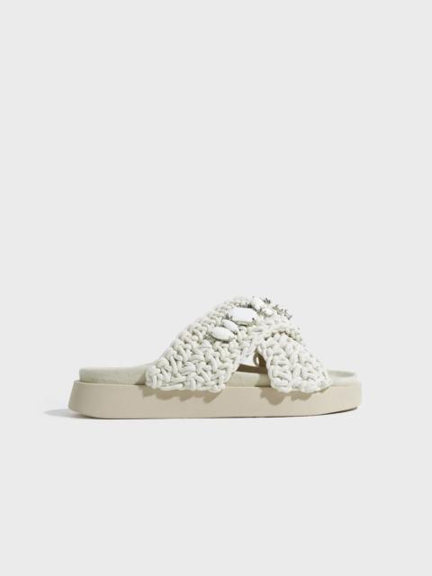 INUIKII Sandals Woven Stones Ivory