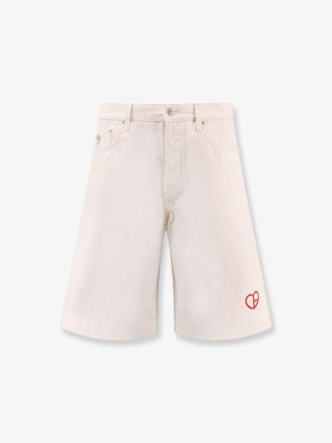 Dior Dior Men Cotton Bermuda Shorts With Cd Heart Logo