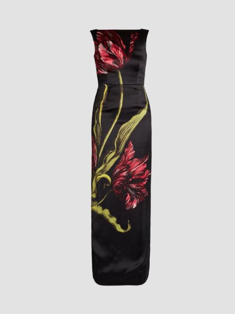 Erdem FLORAL PRINT DUCHESS GOWN