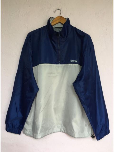 Other Designers BMW White Nylon Dark Blue Coloublock Windbreaker Jackets