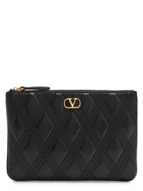 Valentino Valentino Garavani Quiltie 67 Medium Leather Pouch
