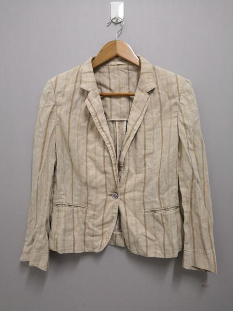 Other Designers Vintage Burberry Womens Striped Blazer Jacket