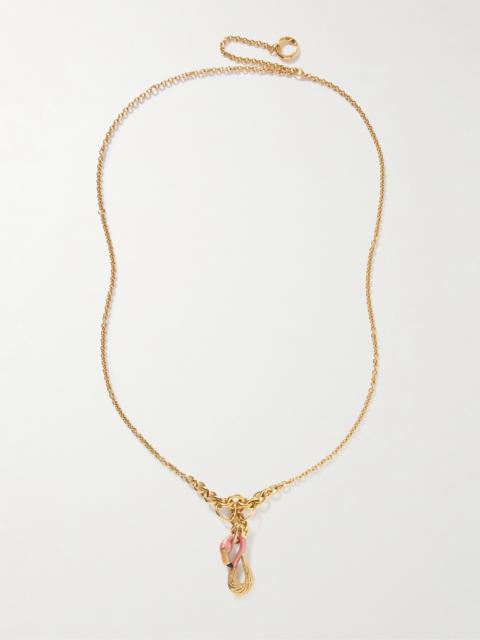 Chloé Gold-tone And Enamel Necklace