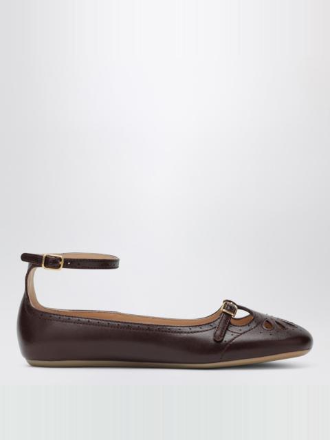 Chloé Burnt Purple Misty ballerinas