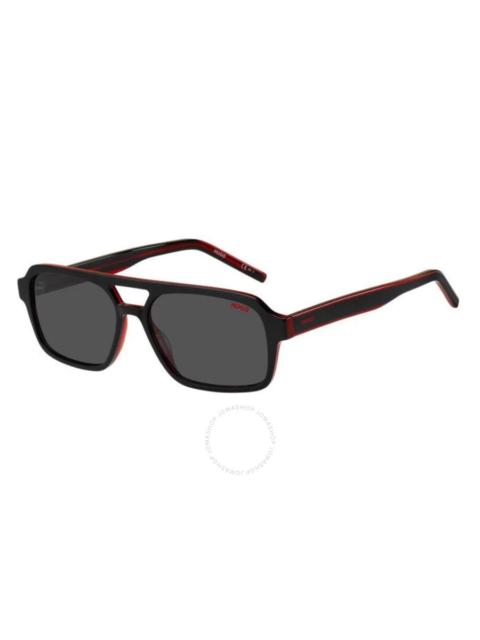 Hugo Boss - Hugo Boss Grey Navigator Men's Sunglasses HG 1241/S 0OIT/IR 56