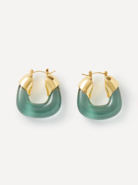 LIZZIE FORTUNATO Gold-Plated Organic Hoop Earrings