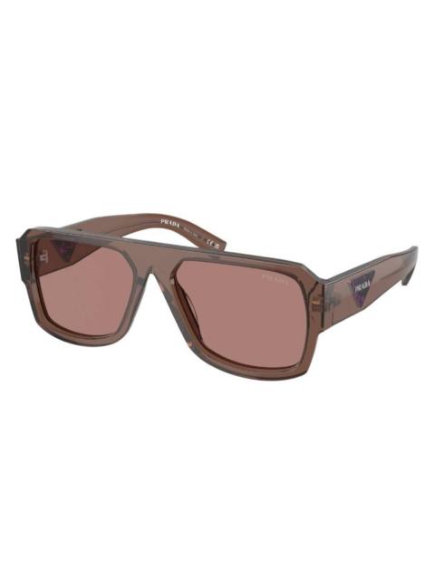 Prada Prada Light Brown Pilot Men's Sunglasses PR 22YS 17O60B 56
