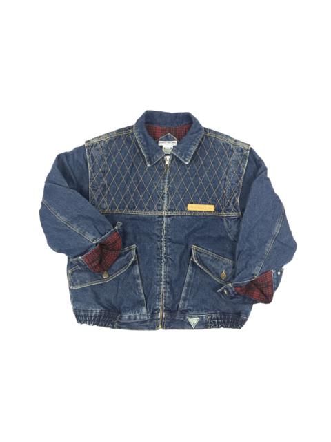 Other Designers Vintage - Vintage Guess jeans Usa Quilted Tartan Denim Jacket