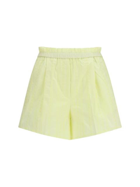 forte_forte Forte_Forte Women Les Fleurs Embroidery Cotton Poplin Shorts