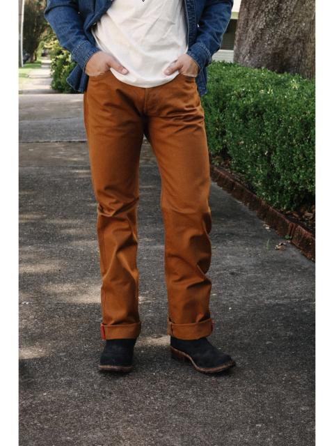 Iron Heart 17OZ DUCK STRAIGHT CUT JEANS - BROWN IH-634D