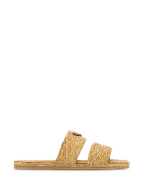 Prada Men Raffia Slippers